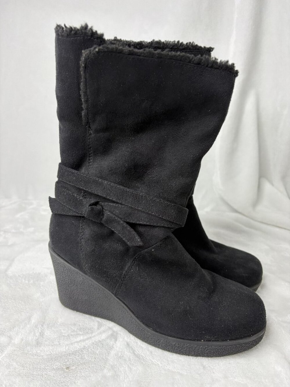 Apt 9 Women's Wedge Boots Black 8.5M